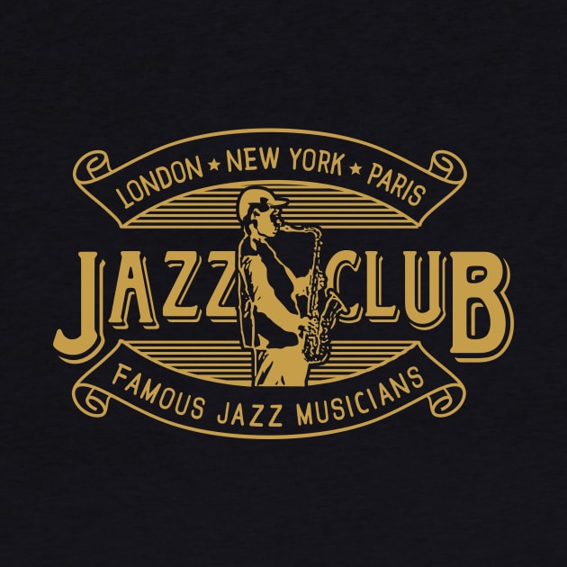Vintage Jazz Club Retro Style by jazzworldquest